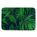 Tropical Plants Waterproof Shower Curtain Fabric With Hooks Ring Polyester Bathroom Rugs Mat