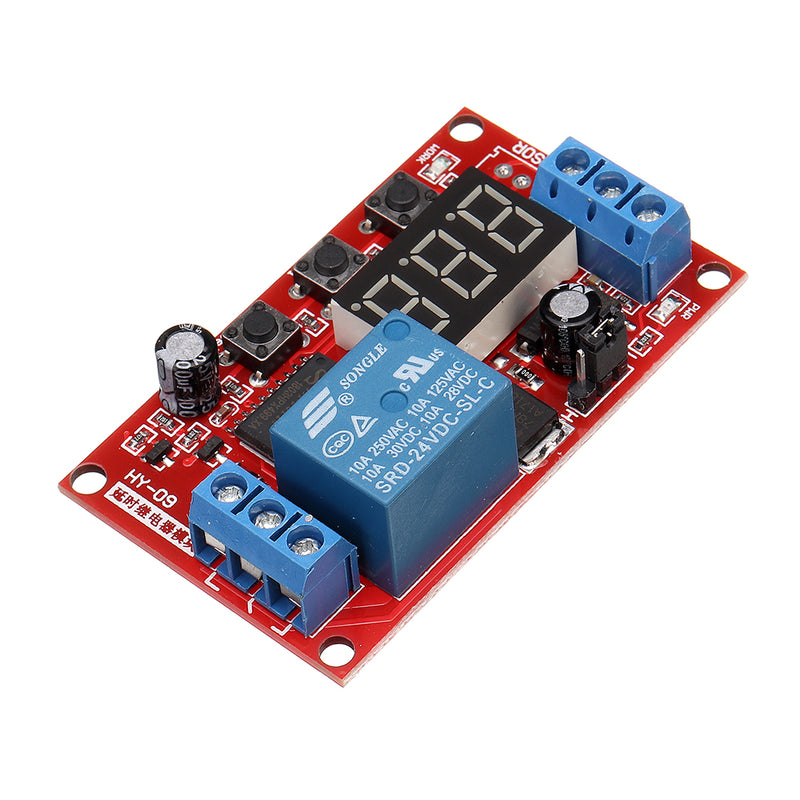 BESTEP 24V Relay Module Digital Display Delay Board High and Low Trigger Adjustable Cycle