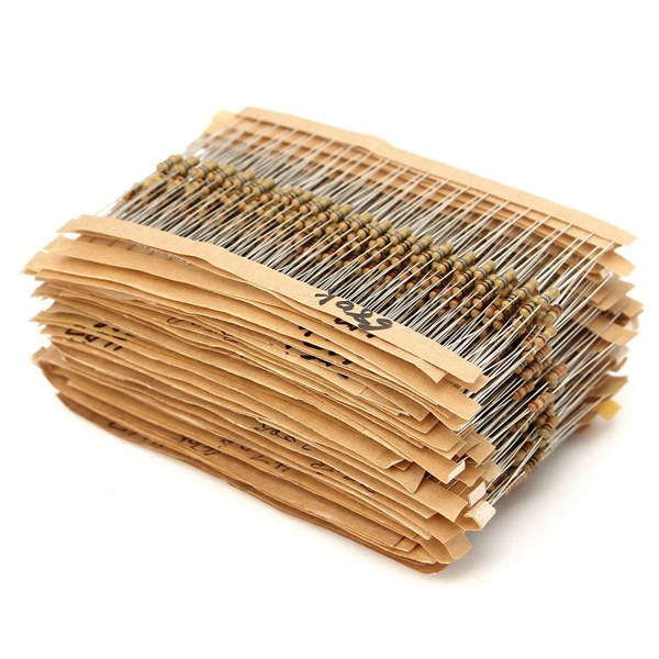 2000pcs 100 Value 1/4W Carbon Film Resistor KIT0155 Assortment Box Kit 20pcs Each Value
