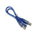30CM Blue USB 2.0 Type A Male to Type B Male Power Data Transmission Cable For