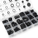 125Pcs Black Rubber Grommet Seals Washer O-Ring Waterproof Ring