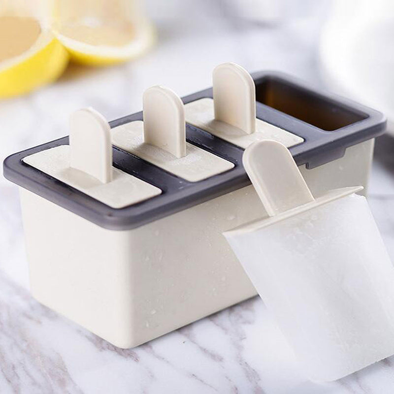 Popsicle Ice Cream Mold Homemade Simple Ice Mold 4-Grid Ice Tray