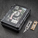 HX OUTDOORS 75mm Mini EDC Tools Copper Titanium Telescopic Knife Outdoor Survival Tools