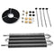 4-10 Row Aluminum Racing Air Conditioner Tube Condenser Engine Transmission Oil Cooler Kit For Universal Car