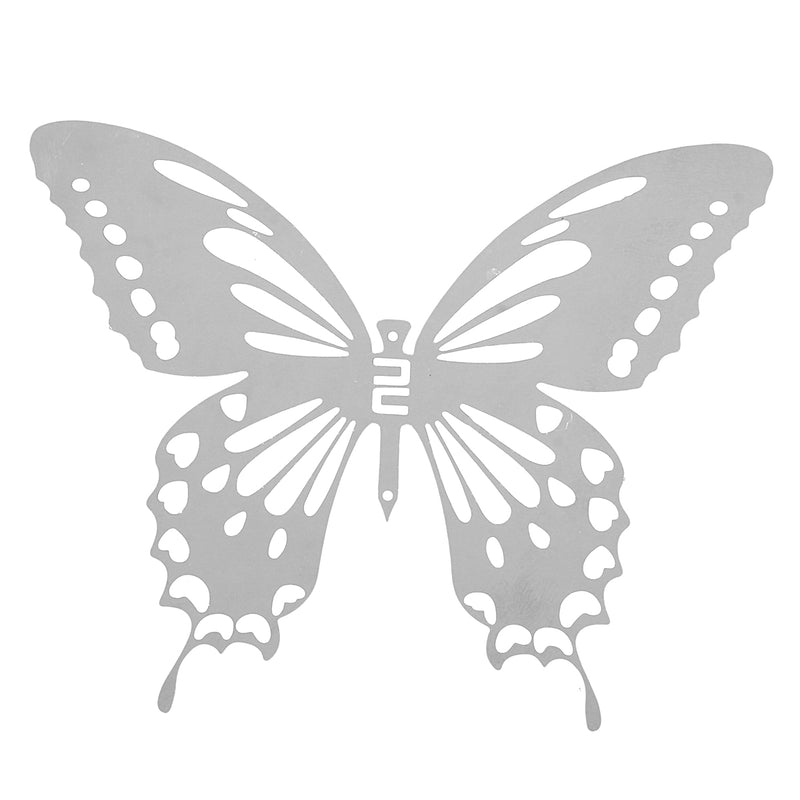 10Pcs 3D Stainless Butterfly Wall Stickers Silver Mirror Decals Mural Home Decorations
