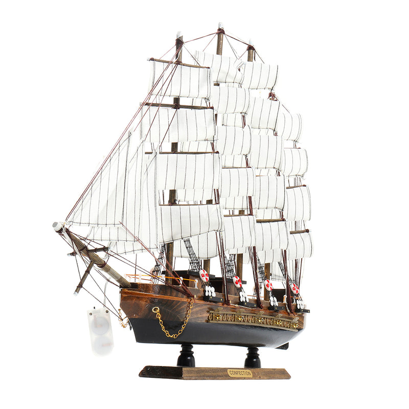 20'' 50cm LED Wooden Craft Nautical Sailor Ship Sailing Boat Sailboat Model Decorations