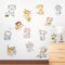 Miico FX1020L Cute Cartoon Cat Stickers Decorative Sticker Wall Stickers Toilet Stickers