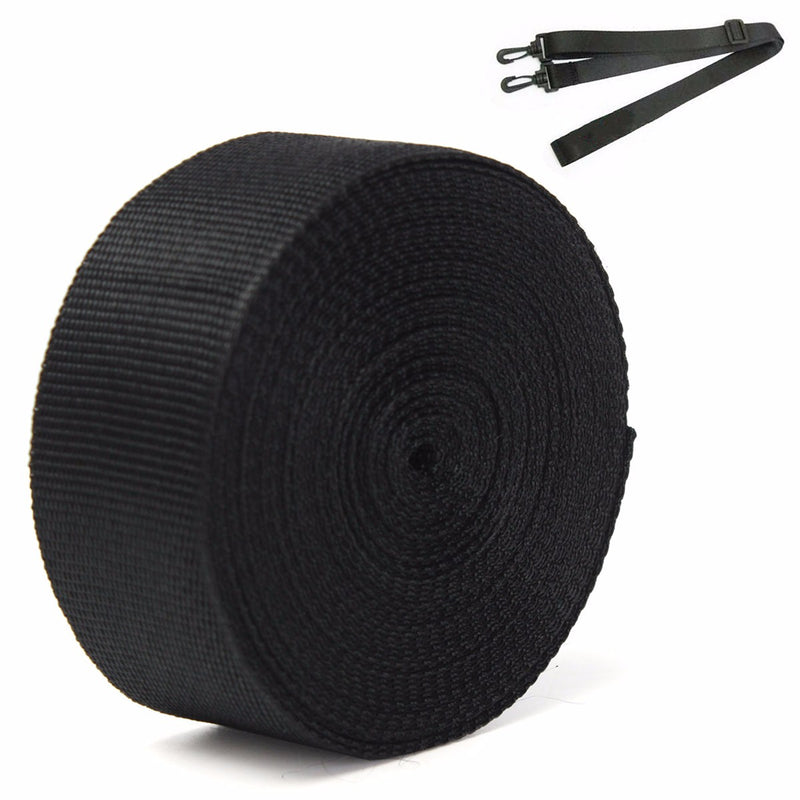 5cmx10m Black Nylon Fabric Webbing Tape For Making Strapping Belting Bag Strap