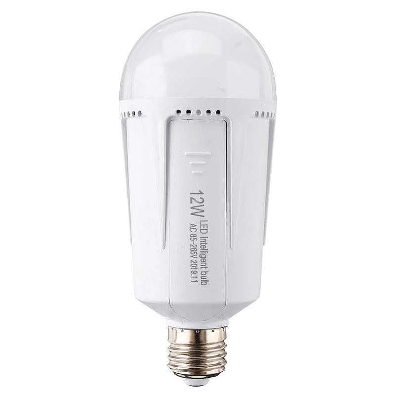 AC85-265V 12W E27 Built-in Battery 1200mAh Constant Current Pure White LED Emergency Light Bulb for Home Use