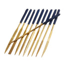 10Pcs 160x4mm Titanium Coated Diamond Mini Needle File Set For Metal Jeweler Wood Carving Craft Woodworking Tool