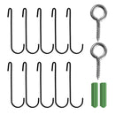 Hanging Iron Rack Storage Kitchen Organizer Pot Pan Ceiling Holder Shelf Hooks