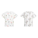 Yiigoo Girl Summer Short Sleeve O-neck Cotton Leisure Sport Children's T-shirts (2 pieces)