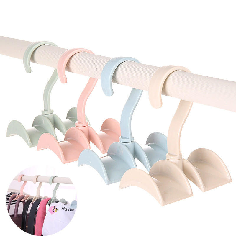 Rotated Storage Rack Bag Hanger Plastic Clothes Rack Creative Tie Closet Hanger Wardrobe Organizer