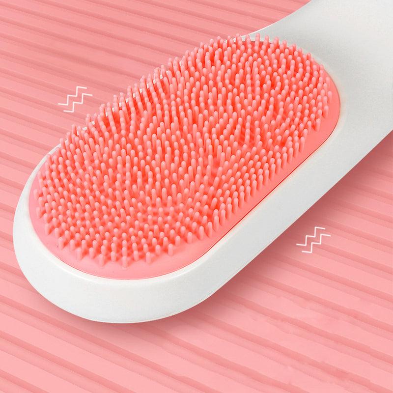Electric Bath Brush Sound Wave Rechargeable Waterproof Long Handle Back Bath Artifact Brush Silicone Mud Soft Hair Cleaning Brush