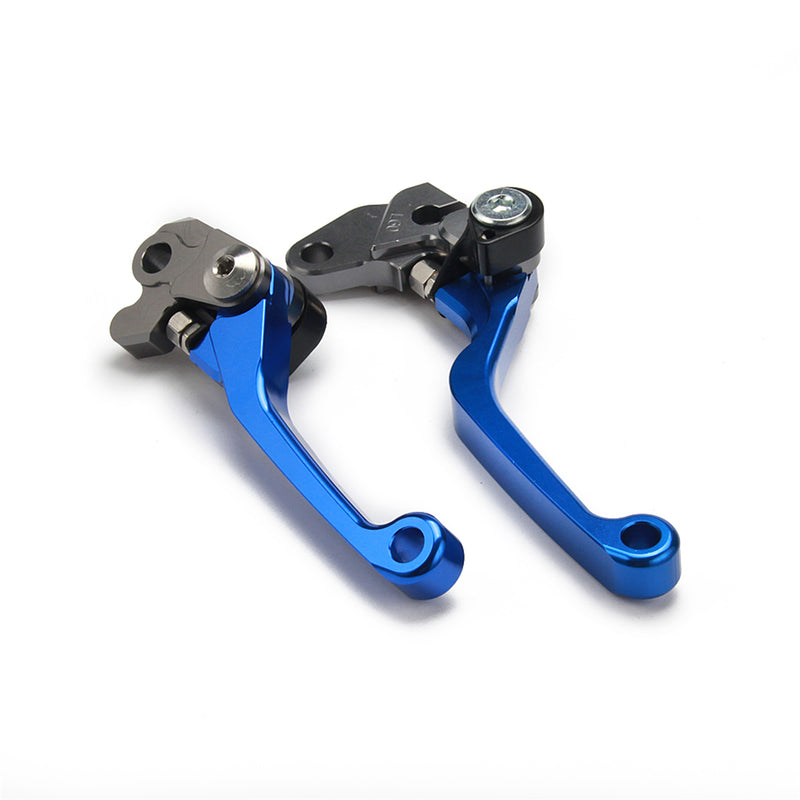 CNC Billet Pivot Brake Clutch Levers For Yamaha YZ80/85 01-14 Blue Black