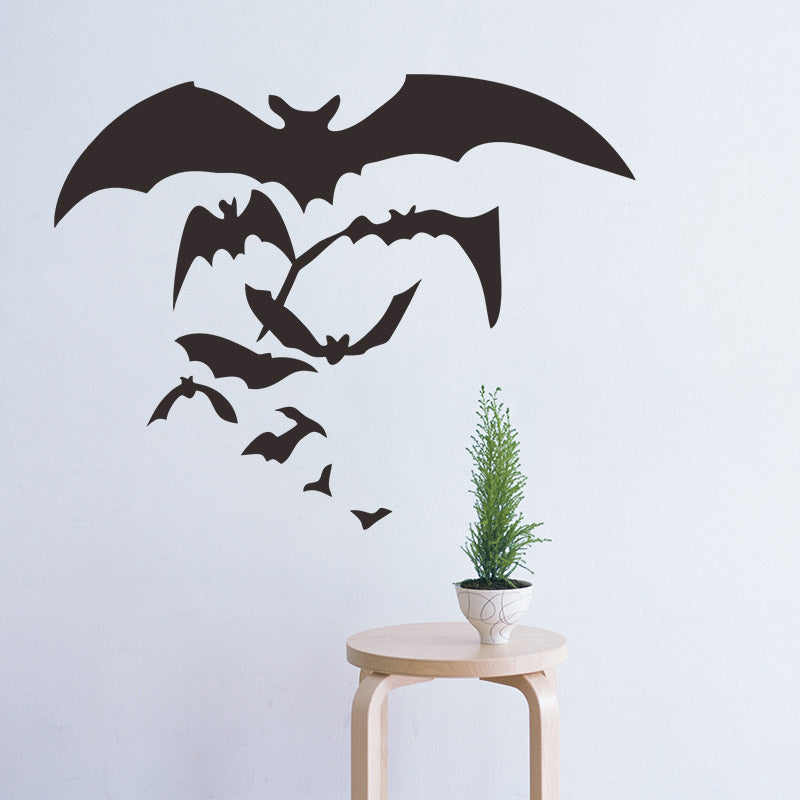 Miico FX3040 Halloween Sticker Creative Wall Sticker Bat Pattern Removable Sticker For Room Decoration