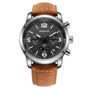 OCHSTIN 6047G Fashion Men Quartz Watch Luxury Luminous Pointers Leather Straps Sport Watch