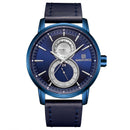 NAVIFORCE 3005 Working Little Dials Quartz Watches Leather Strap Men Wrist Watch