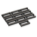 50pcs 16 Pins 2.54mm DIP Straight Plug Double Row Circular Hole IC Socket Connector Adapter