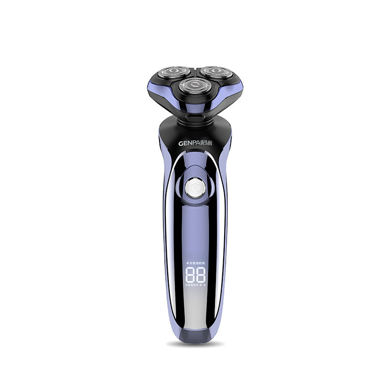 Genpai RQ-8600 IPX7 Waterproof Multi-Functional Electric Shaver USB Charging 4D 3-Head Floating Electric Razor For Men