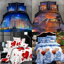 4PCS Bedclothes 3D Elegant Print Bedding Sets Quilt Duvet Covers Pillowcases Decor