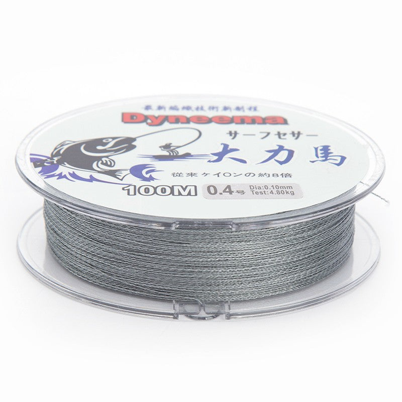 YUDELI Dyneema 100M Strong Braided Fishing Line PE Braid 4 Stands High Strength and Toughness Fishing Line