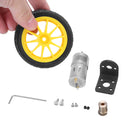 Chihai DC 7.4V 340rpm 550rpm Reduction Motor DC Geared Motor with Bracket and Wheel