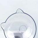 Pet Cat Food Feeder Feeding Bowl With Holder Dog White Elevated Water Bowl