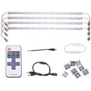 4 X 50CM 5630SMD Waterproof 36 LED Rigid Strip Light Cabinet Lamp + Remote Control DC12V