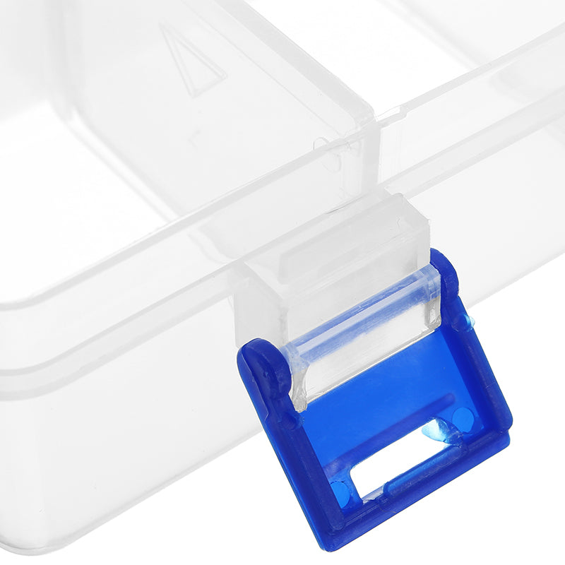 8 Grids Transparent Storage Box Double Latch Compartments Parts Container Assortment Organizer