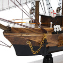 50cm Handmade Wooden Sailing Boats Model Assembly Nautical Ship Schooner Boat Decorations Gift