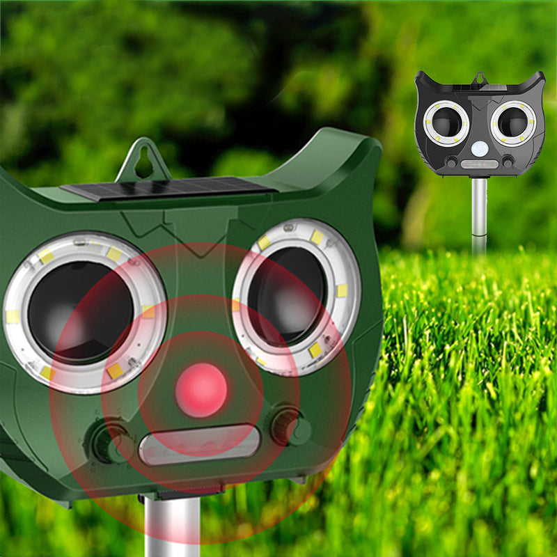 [Basic version]Portable Solar Battery Powered Ultrasonic Outdoor Pest And Animal Repeller Rat Repeller Get All Animal Invaders Friendly