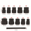 10PCS Damaged Nut Bolt Remover Stud Extractor Set Broken Bolt Removal Kit