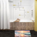 Ocean Beach Sunset Polyester Waterproof Bathroom Shower Curtain Mat Set Decor