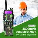 Upgrade BaoFeng UV-5R Camouflage Walkie Talkie VH/UHF Dual Band Two Way Radio Transceiver 3800mah