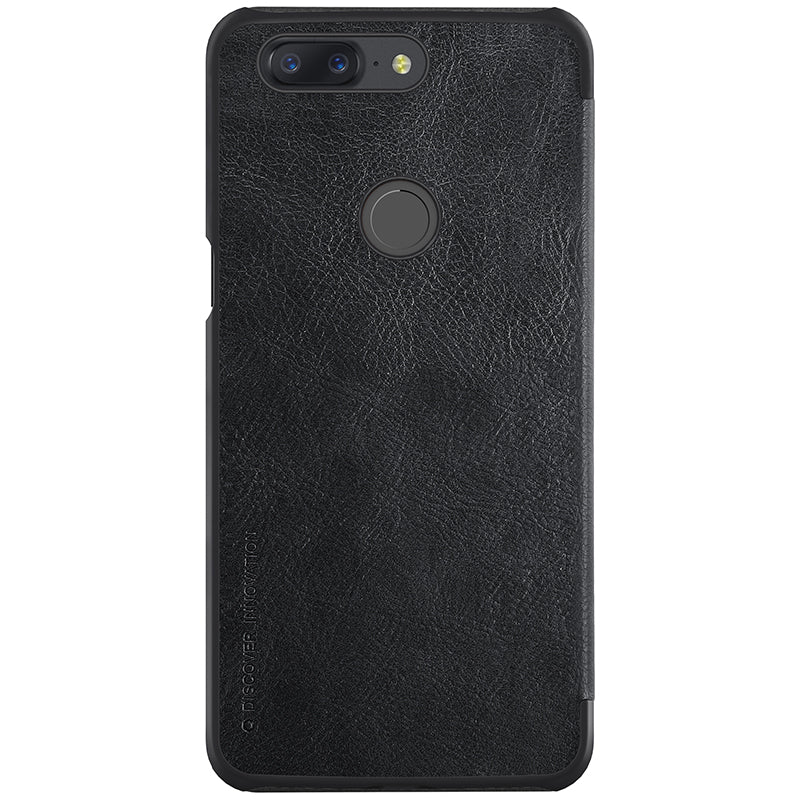 NILLKIN Ultra Thin Flip Slot Smart Sleep PC&PU Leather Case For OnePlus 5T