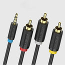 Vention 2.5mm Male to 3RCA Male AV Cable Standard Audio Converter Video Speaker Cable For Android TV