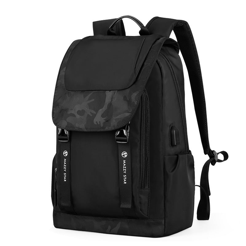 Mazzy Star MS_6812 Laptop Backpack Waterproof USB Charging Business Bag Unisex Black Travel Backpack for 15.6 inch Laptops