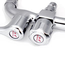 Wall Mount Single Cold Washing Machine Faucet 1/2'' Double Spouts 2 Handles Water Tap Garden Faucet Bathroom Bidet Faucet