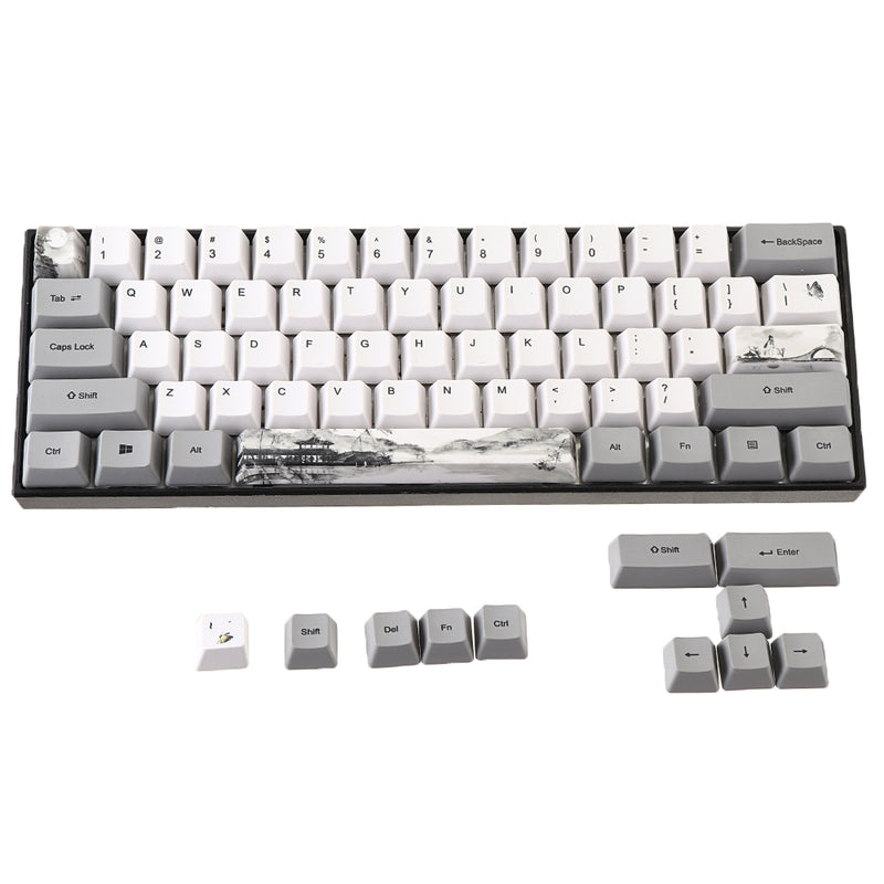 OEM Profile PBT Sublimation Chinese Lnk Painting Keycap for 60% Anne pro 2 Royal Kludge RK61 Geek GK61 GK64 Mechanical Keyboard