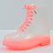 Transparent Women Martin Boots Print Jelly Boots Shoes Women Clear Rain Boots