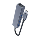 DM CHB002 3 Ports USB Hub with RJ45 100Mbps Ethernet Port USB2.0 Extender Extension Connector Adapter for PC Laptop