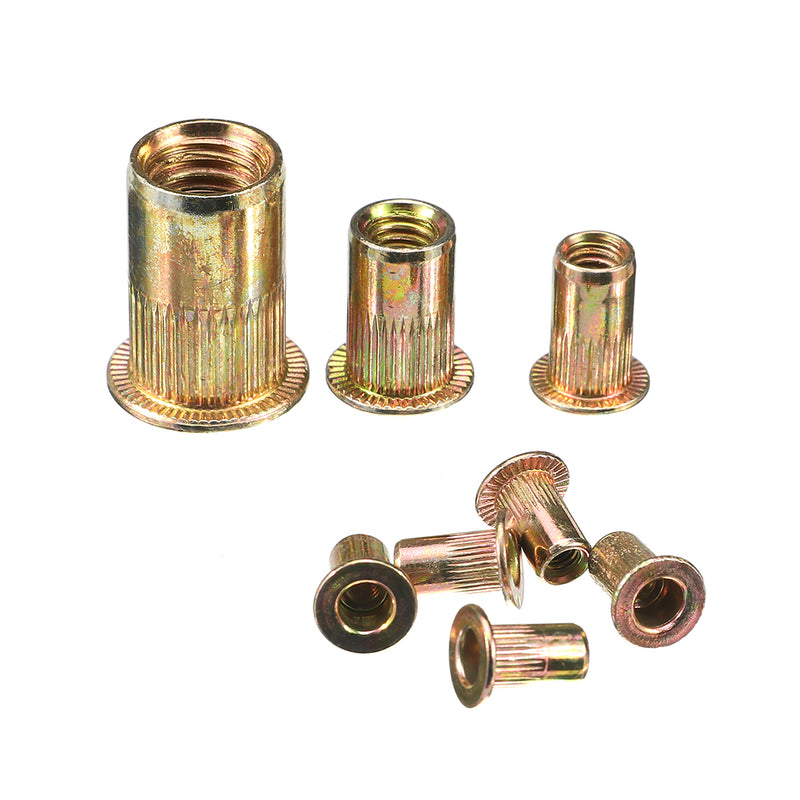 Suleve MXZN8 93Pcs Mixed Steel Rivet Nut Rivnuts Blindnuts Nutserts M3-M10 Nut Insert Rivet Assortment Kits