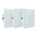 1/2/3 Gang WIFI Smart Voice Control Glass Panel Switch EU Plug Waterproof Glass Touch Screen Support Alexa Google Timer Switch