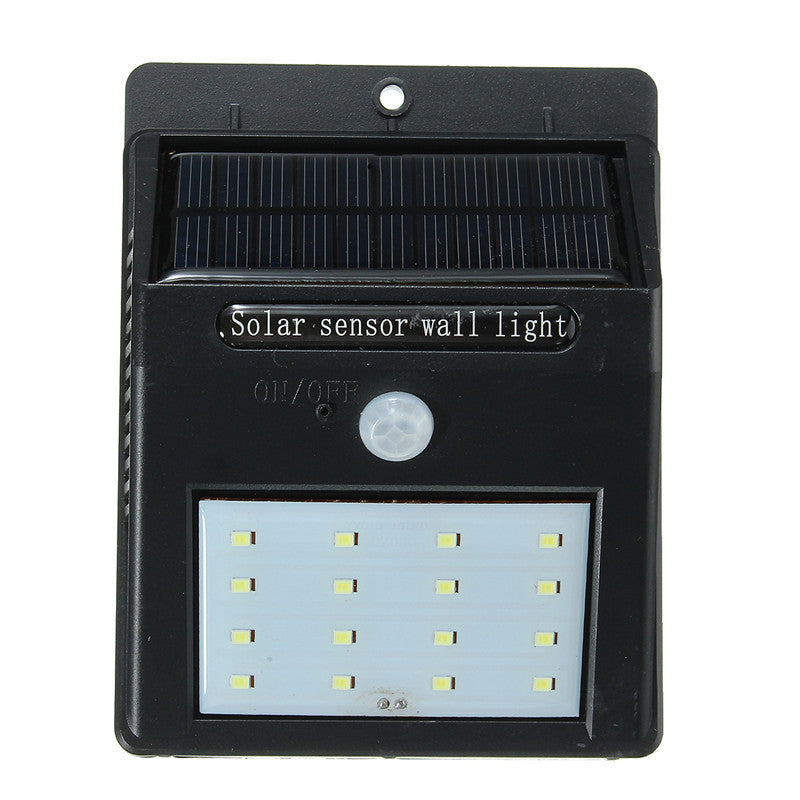 Outdoor Waterproof 16LED Solar PIR Motion Sensor Garden Security Wall Lamp Light