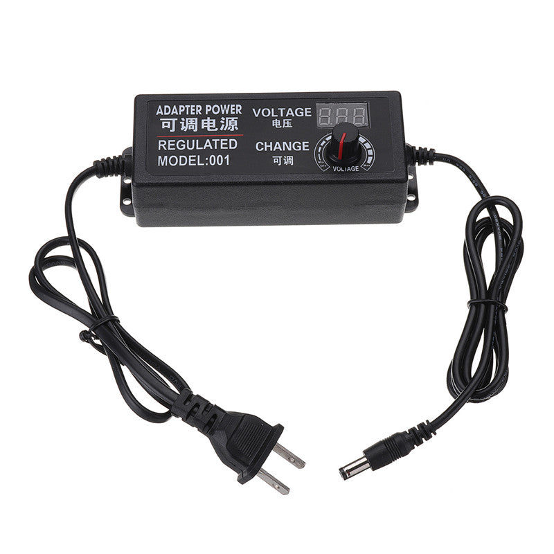 AC DC Adjustable Power Adapter Supply Plug 3-24V 2A 48W Speed Control Volt Display