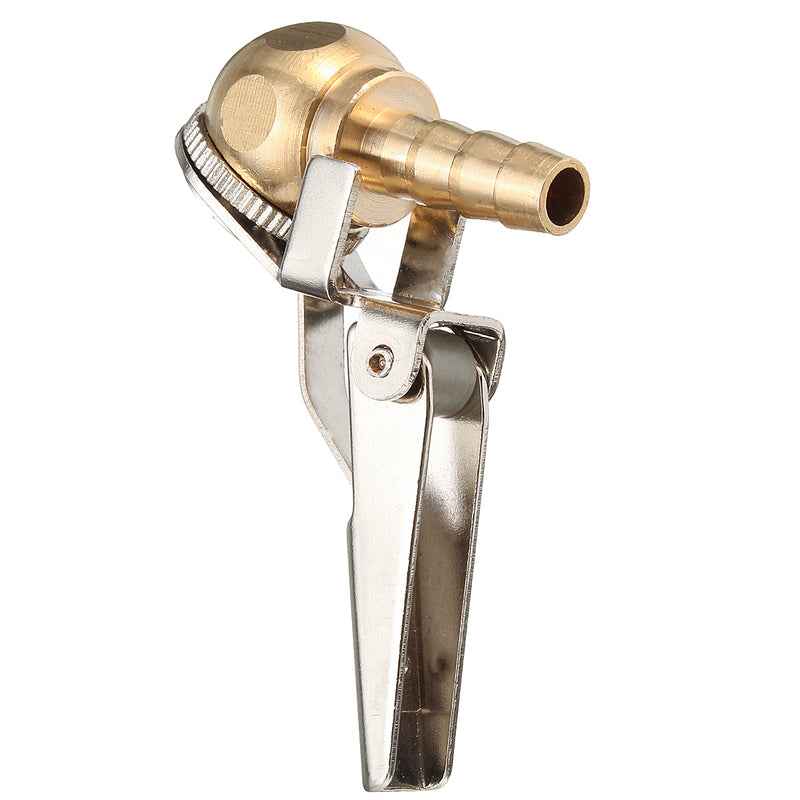 8mm Tire Valves Connector Motorcycle Car Truck Tyre Inflator Air Chuck Ball Brass Clip On