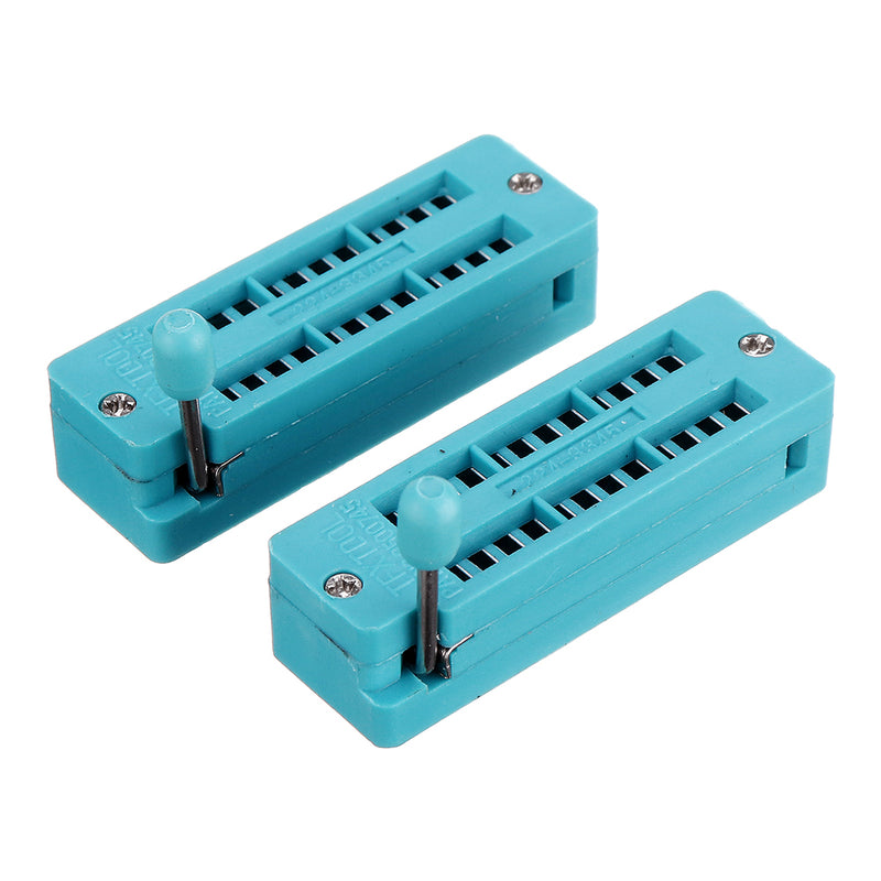 2pcs IC Lock Seat Zif Socket Test Universal zif Sockets 24Pin Narrow