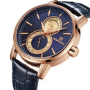 NAVIFORCE 3005 Working Little Dials Quartz Watches Leather Strap Men Wrist Watch