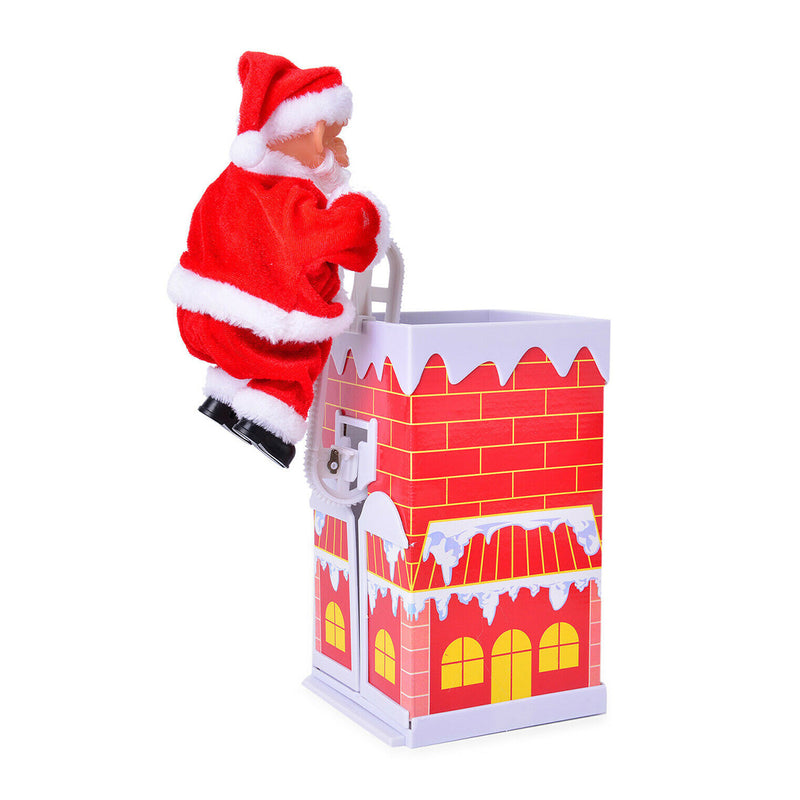 Christmas Electric Musical Toys Santa Claus Climbing Chimney Doll Xmas Decor Gift